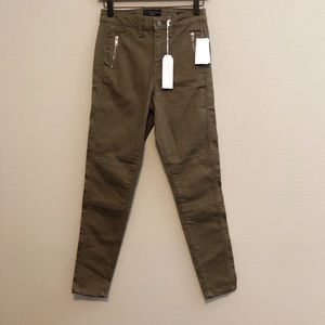 Sanctuary Olive Green Ankle Zip Skinny Jeans